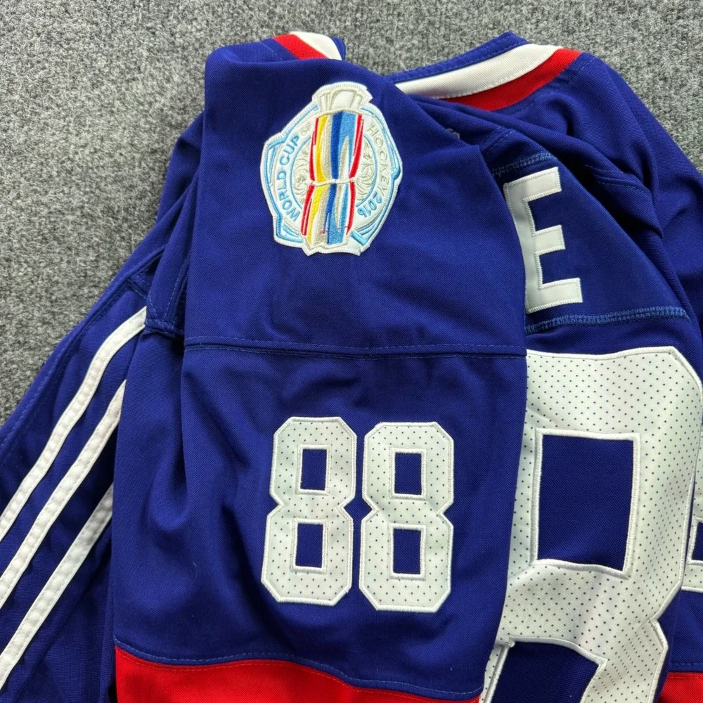 Adidas USA Hockey Jersey Patrick Kane 88 2016 World Cup WCH Blue Mens Large L